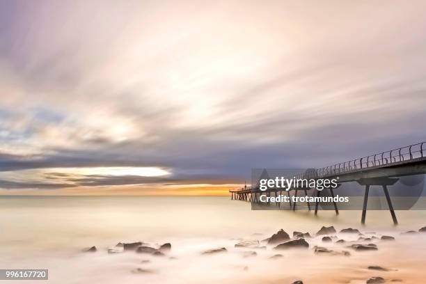 puente hacia el cielo - badalona stock pictures, royalty-free photos & images