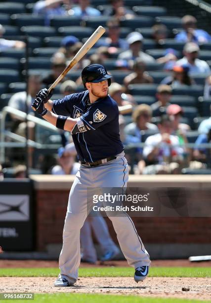 Cron of the Tampa Bay Rays in action against the New York Mets during a game at Citi Field on July 8, 2018 in the Flushing neighborhood of the Queens...