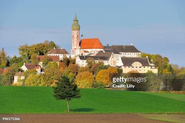 kloster andechs, benedictine monastery, andechs, upper bavaria, bavaria, germany - starnberg stock pictures, royalty-free photos & images