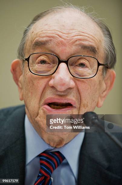 Alan Greenspan, former chairman of the Federal Reserve, testifies before a Financial Crisis Inquiry Commission holds a hearing entitled "Subprime...