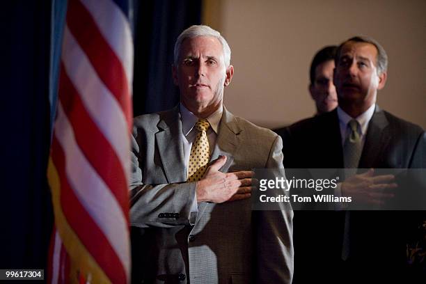 From left, Conference Chair Mike Pence, R-Ind., House Minority Whip Eric Cantor, R-Va., and House Minority Leader John Boehner, R-Ohio, say the...