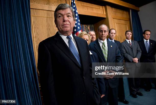 Rep. Roy Blunt, R-Mo., listens to a question during a news conference on the House GOP plan for health care reform, June 17, 2009.