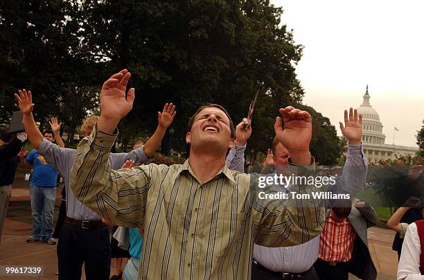 Fred Zimmerman of Conn., participates in a spiritual rally held by the Maryland/D.C District of United Pentecostal Church International, in Upper...