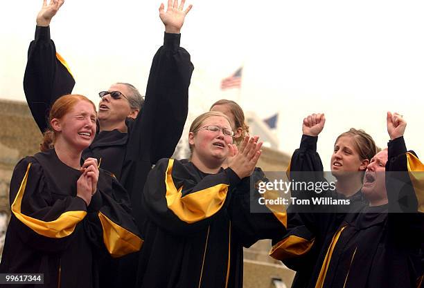 Members of the Mattoon Youth Choir perform at a spiritual rally held by the Maryland-D.C District of United Pentecostal Church International, in...