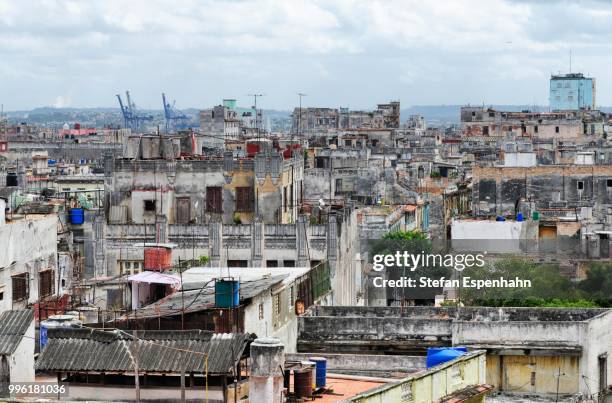 view from the hotel plaza on the old town, centro habana, havana, ciudad de la habana, cuba - ciudad stock pictures, royalty-free photos & images