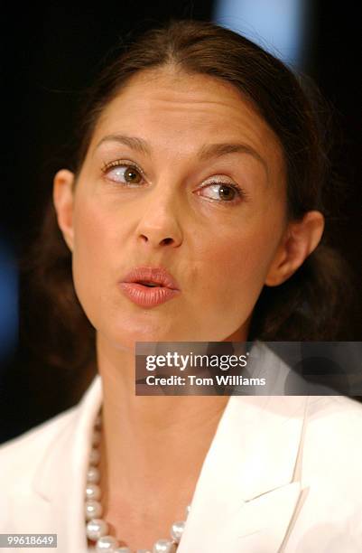 Actress Ashley Judd testifies before a Senate Foreign Relations Committee hearing, Thursday, which looked at the future of HIV/AIDS and an the...