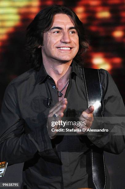 Singer Luciano Ligabue attends the 'Che Tempo Che Fa' television Show at Rai Studios on May 16, 2010 in Milan, Italy.