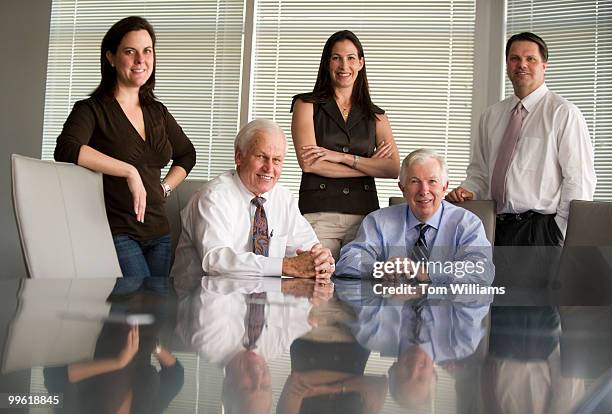 From left, Stacey Alexander, Elmendorf Strategies, Charles Stenholm, Olsson Frank Weeda, Libby Greer, Cauthen Forbes & Williams, Bud Cramer, Wexler &...