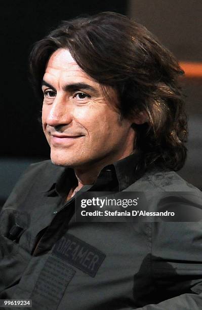 Singer Luciano Ligabue attends the 'Che Tempo Che Fa' television Show at Rai Studios on May 16, 2010 in Milan, Italy.