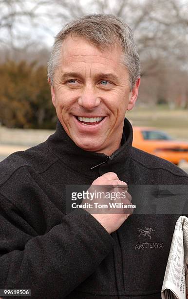 Three time Tour de France winner Greg LeMond prepares for the start of a bike ride around the mall and downtown Washington. LeMond was on hand for...