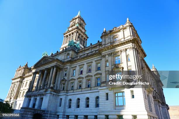 wayne county courthouse, detroit, michigan, usa - federal building plaza stock pictures, royalty-free photos & images