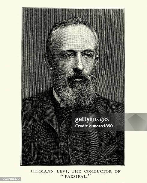 hermann levi, deutsche jüdische dirigent - hermann stock-grafiken, -clipart, -cartoons und -symbole