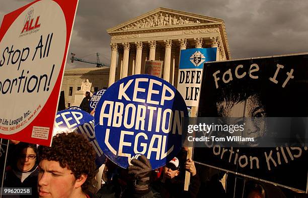 The March for Life ended at the Supreme Court which saw pro life and pro choice supporters demonstrating on the 31st anniversary of Roe v. Wade