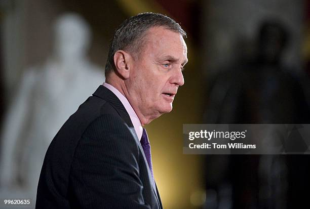 Gen. Jim Jones, National Security Advisor, speaks at a memorial service in Statuary Hall for the late Congressman John Murtha, D-Pa., Mar. 3, 2010.