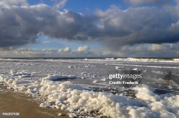 surf on the beach of norderney, north sea, east frisian island, lower saxony wadden sea national park, east frisia, lower saxony, germany - east beach stock pictures, royalty-free photos & images