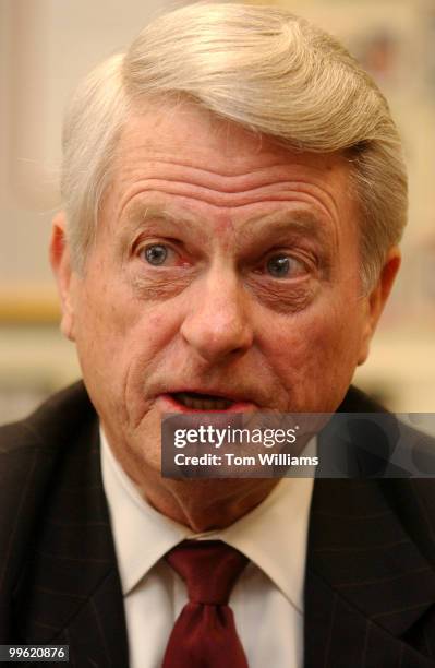 Sen. Zell Miller, D-Ga., is interviewed by Roll Call in his Dirksen office.