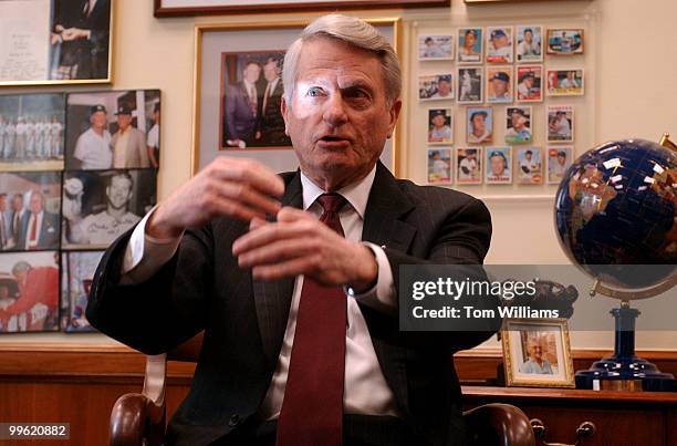 Sen. Zell Miller, D-Ga., is interviewed by Roll Call in his Dirksen office.