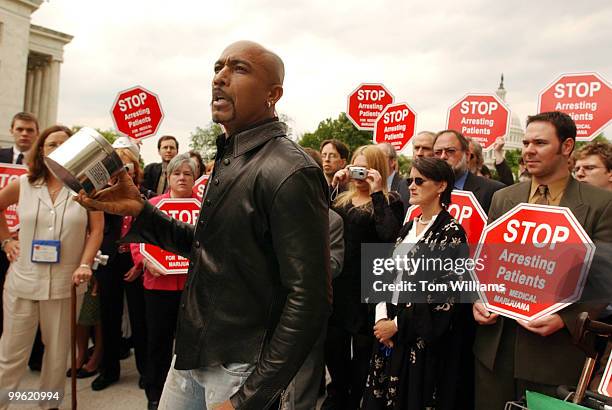 Montel Williams, a multiple sclerosis suffer, speaks at a news conference that introduced legislation, the States Rights to Medical Marijuana Act,...