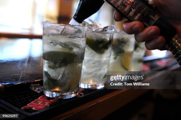 Mojito's are one of the drink specials at Pap and Petey's on H Street NE, May 29, 2008.