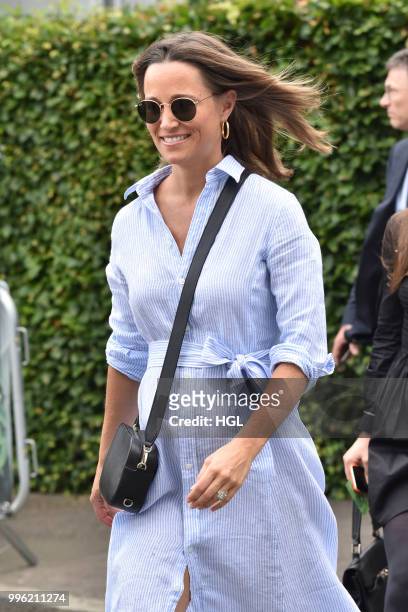 Pippa Middleton seen on day nine of The Championships at Wimbledon, London. On July 11, 2018 in London, England.