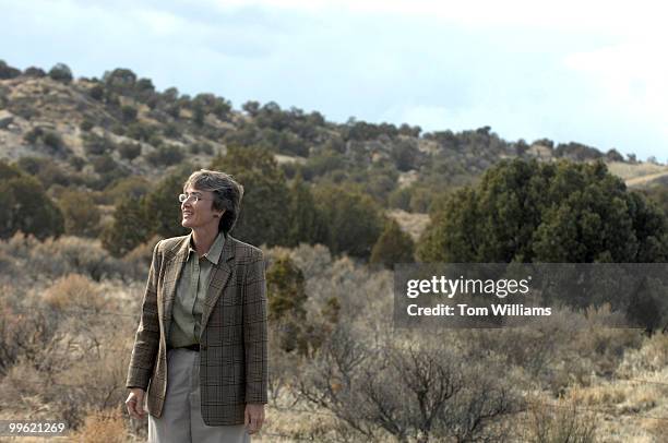 Rep. Heather Wilson, R-N.M., visits land that will soon be an industrial park in Bloomfield, N.M.