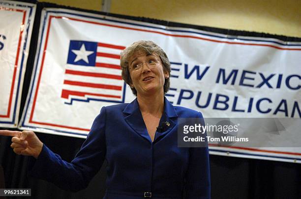 Rep. Heather Wilson, R-N.M., speaks at the state republican convention at the Marriott hotel in Albuquerque, N.M.