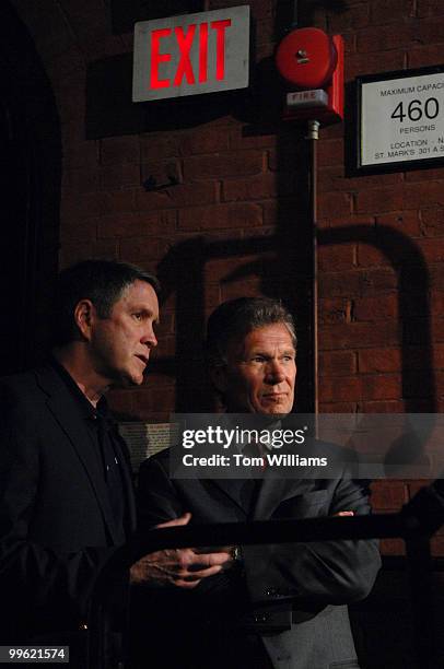 Former Senate Minority Leader Tom Daschle, D-S.D., right, and former Majority Leader Bill Frist, R-Tenn., watch the African Children's Choir perform...