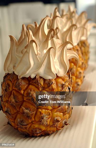 Baby Pineapple Baked Alaska at Oya restaurant at 777 9th Street, NW.