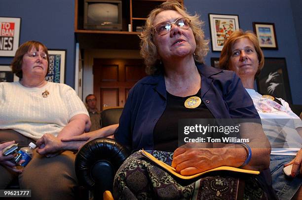 From left, members of Gold Star Families for Peace, Liz Sweet who lost her son Spc. Thomas J. Sweet, in Iraq, Celeste Zappala who lost her son Sgt....