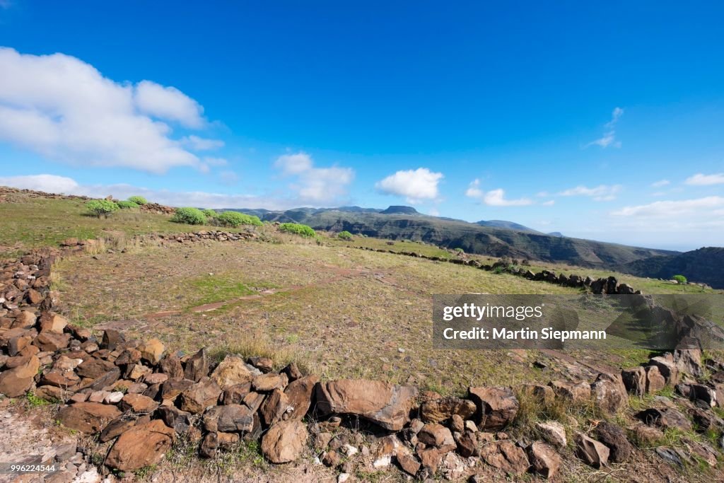 Old threshing floor, La Merica, Valle Gran Rey, La Gomera, Canary Islands, Spain