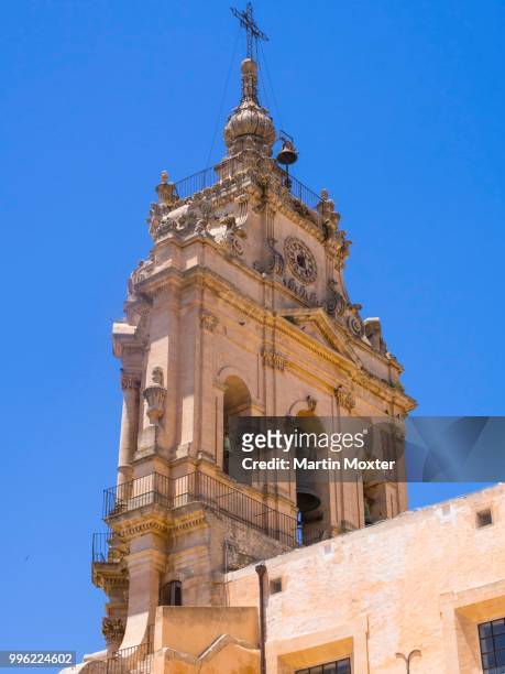 the cathedral of san giorgio, modica, ragusa province, sicily, italy - modica foto e immagini stock