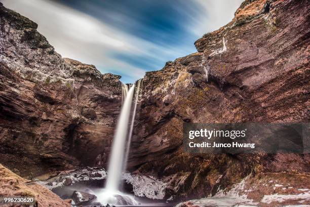 kvernufoss 2.0 - jenco stock pictures, royalty-free photos & images