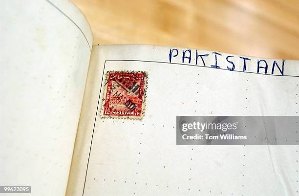 John Lennon's stamp album from childhood was purchased by the National Postal Museum. He added Pakistan to include one stamp.