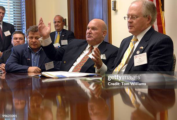 James Flanigan, speaks with member of Sen. Robert Casey's staff, during a lobbying trip to the Hill by members of Pennsylvania Restaurant...