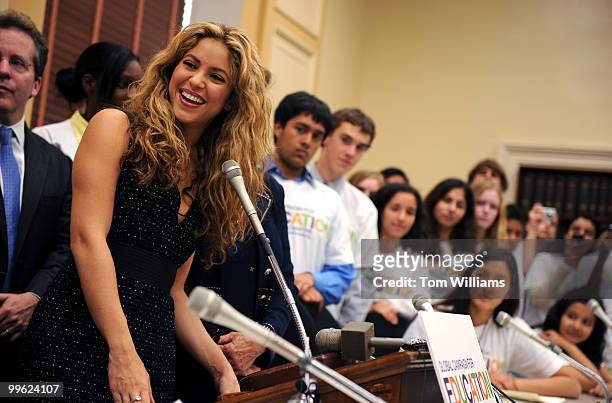 Singer Shakira, honorary chair of the Global Campaign for Education Action Week, was on hand for a news conference to raise awareness for the...
