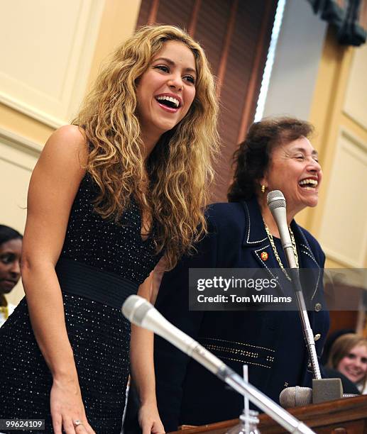 Singer Shakira, honorary chair of the Global Campaign for Education Action Week, was on hand for a news conference to raise awareness for the...