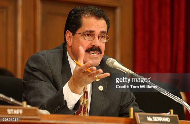 Rep. Jose Serrano, D-N.Y., questions Secretary of State Colin Powell, during House Appropriations Committee hearing on the State Department budget...