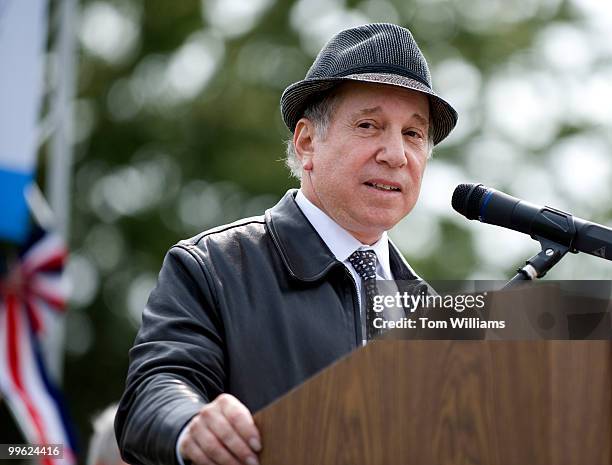 Paul Simon, musician and co-founder of the Children's Health Fund , speaks at a news conference on the west front to raise awareness of the millions...