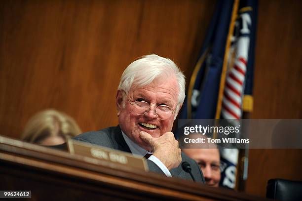 Chairman Ted Kennedy, D-Mass., presides over the conformation hearing of Rep. Hilda Solis, D-Calif., nominee for Secretary of Labor, before the...