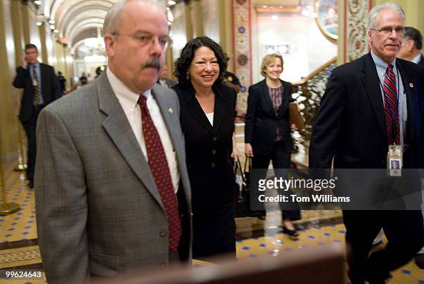 Supreme Court Nominee Sonia Sotomayor arrives at the Capitol for a meeting with Senate Majority Leader Harry Reid, D-Nev., , June 2, 2009.