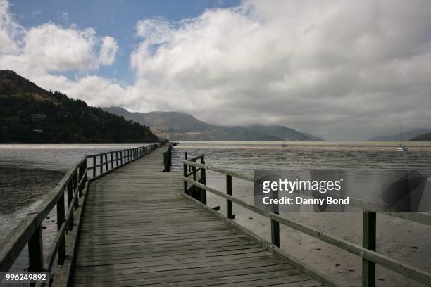 governors bay, lyttelton harbour - governors stock pictures, royalty-free photos & images