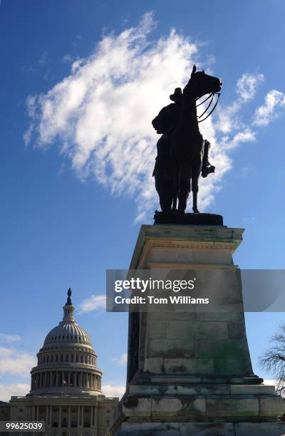 Ulysses S. Grant Memorial is located on the west front of the Capitol, February 19, 2009.