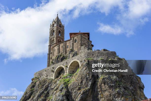 church saint-michel d'aiguilhe, le puy-en-velay, auvergne, france - le puy 個照片及圖片檔