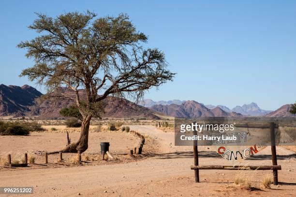 track to the sesriem canyon, the tsaris mountains at the back, namib-naukluft park, namibia - motif africain stock pictures, royalty-free photos & images