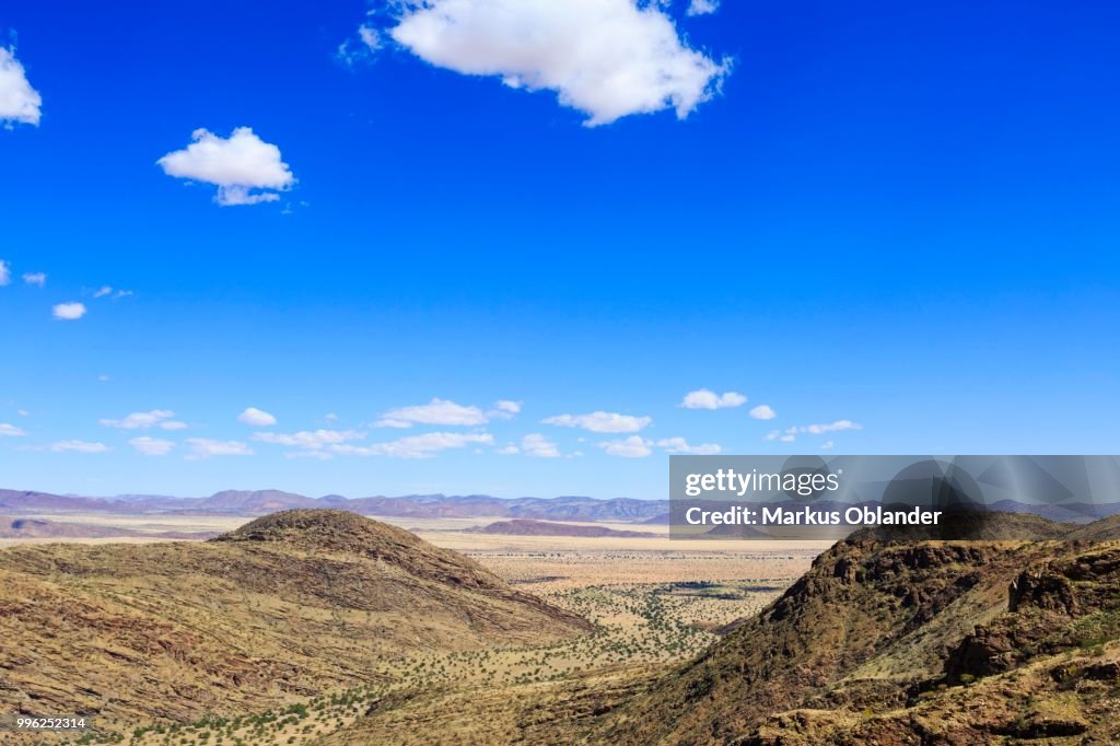 View from the van Zyls Pass towards Marienfluss, Kunene region, Namibia