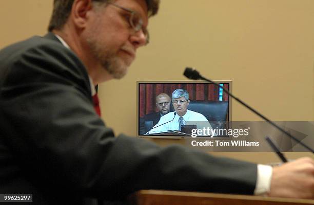 William Kovacic, chairman of the Federal Trade Commission, prepares to testify as Rep. Bart Stupak, D-Mich., makes an opening statement at an...