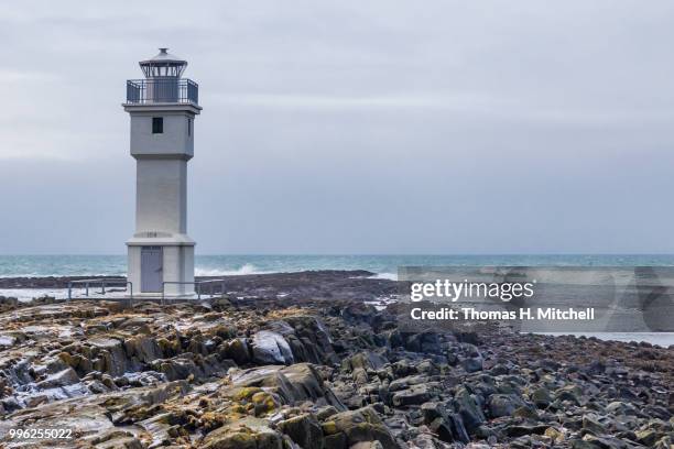 iceland-akranes-old lighthouse - akranes bildbanksfoton och bilder