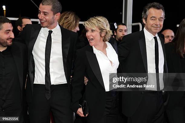 Journalists Ariane Massene and Michel Denisot attend the 'Black Heaven' Premiere held at the Palais des Festivals during the 63rd Annual...