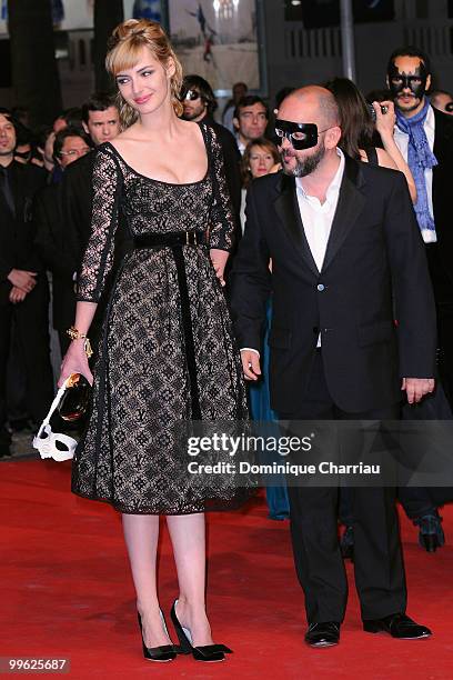 Actress Louise Bourgoin and director Gilles Marchand attend the 'Black Heaven' Premiere held at the Palais des Festivals during the 63rd Annual...