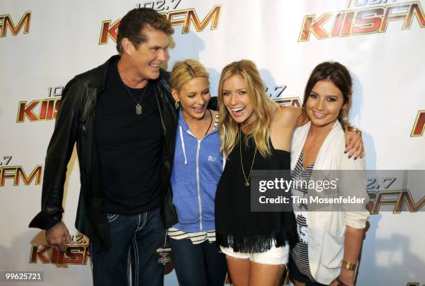 David Hasselhoff, Stephanie Pratt, Kristin Cavallari, and Stacey Hall attend KIIS FM's Wango Tango 2010 at Staples Center on May 15, 2010 in Los...